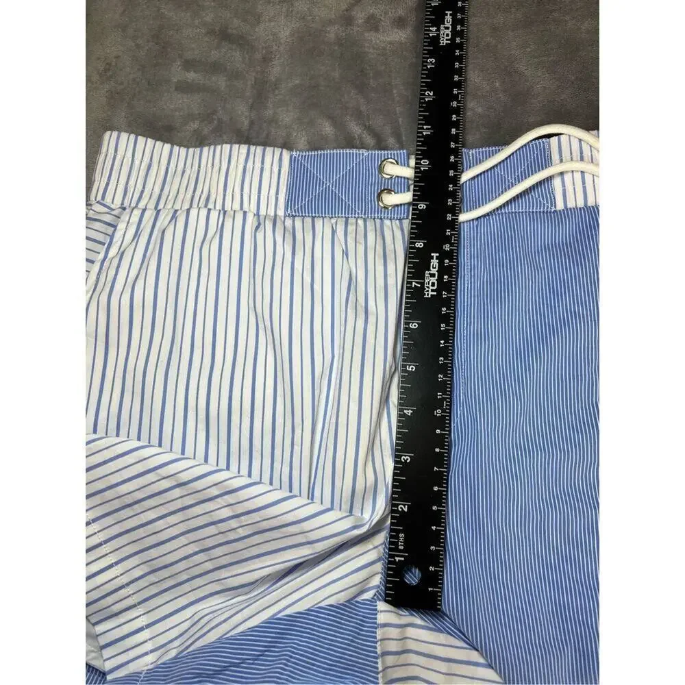 Revolve SER.O.YA Board Shorts Mens Medium Blue Striped Ziggy Swim Trunks NWT